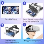 VR SHINECON G15 Helm Virtual Reality VR-Brille All-in-One-Spieltelefon 3D-Brille, G15 White, G15 Black – Bild 7