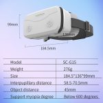 VR SHINECON G15 Helm Virtual Reality VR-Brille All-in-One-Spieltelefon 3D-Brille, G15 White, G15 Black – Bild 8