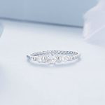 Ring aus Sterlingsilber mit S925-Weißgold und Perlenanordnung und Zirkon – Bild 2