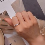 Ring aus Sterlingsilber mit S925-Weißgold und Perlenanordnung und Zirkon – Bild 4