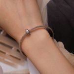 Sterling Silber S925 Spitzer Stern Runder Positionierungsclip Zirkon Stern Armband Perlen – Bild 5