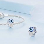 S925 Sterling Silber Hand der Fatima-Zirkon-Armbandperlen – Bild 3