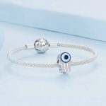 S925 Sterling Silber Hand der Fatima-Zirkon-Armbandperlen – Bild 4
