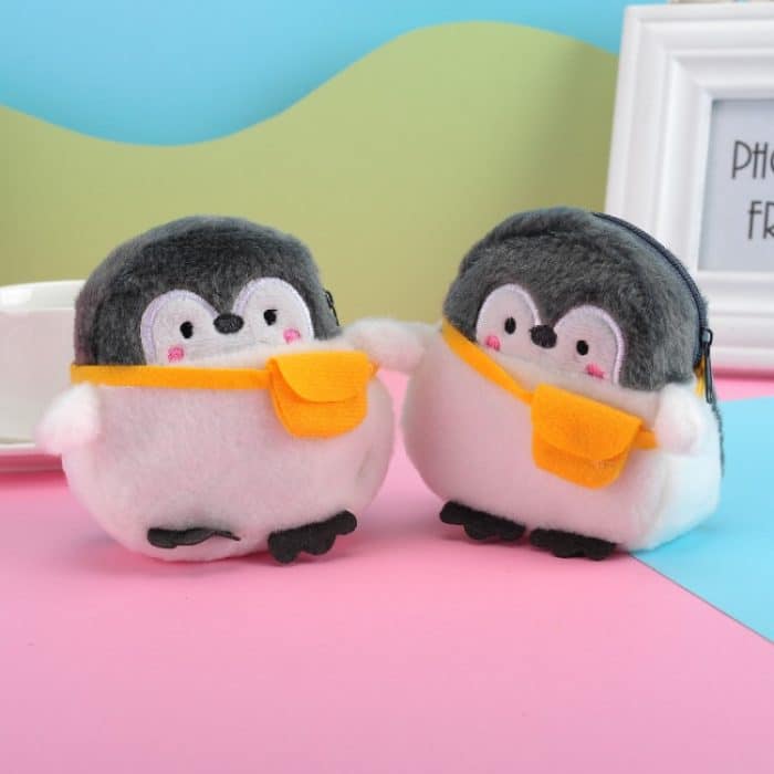 2 Stück süße kleine Pinguin-Geldbörse, Lippenstift, Datenkabeltasche, Backpack Penguin – Bild 1