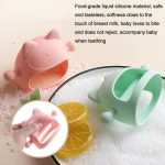 3 Stück Baby-Anti-Eating-Handabdeckung aus gekochtem Silikon, beruhigende Zahnstäbchen, Pink, Yellow, Orange, Apricot, Jujube Red, Mint Green, Sky Blue, Gray Blue, Transparent, Brown, Light Pink – Bild 5