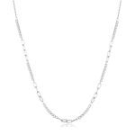 Funkelnde, gespleißte Zirkonia-Halskette aus Sterlingsilber S925 mit Weißgoldbeschichtung