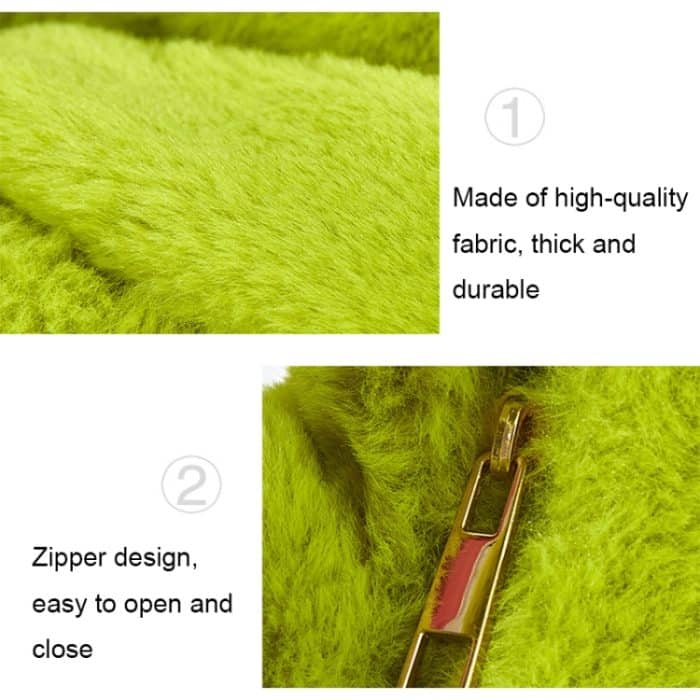 H6725 Herbst- und Winter-Kaninchen-Fleece-Handtasche, geknotete Plüsch-Tragetasche – Bild 4