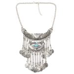 Übertriebene Halskette mit Quaste, Vintage-Stil, legierungsplattierte Schlüsselbeinkette für Frauen