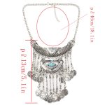 Übertriebene Halskette mit Quaste, Vintage-Stil, legierungsplattierte Schlüsselbeinkette für Frauen – Bild 6