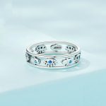 Sterling Silber S925 Teufelsauge Ausschnitt Symbol Zirkon Ring – Bild 2