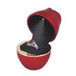 017257 Aufbewahrungsbox mit LED-Spotlight-Ring und Halskette in Rosenform ohne Schmuck, Spezifikationen: