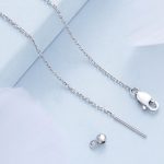 Halskette mit Halbmond-Anhänger aus Sterlingsilber mit S925-Weißgoldbeschichtung und Zirkon – Bild 4