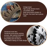 Stille Vintage-Wanduhr aus Holz mit rundem Zahnrad, Rome Number 58cm 6 Gears Golden, Rome Number  58cm  6 Gears  Silver, Rome Number  58cm 4 Gears Golden, Rome Number  58cm 4 Gears Silver, Number 58cm 4 Gears Golden, Number 58cm 4 Gears Silver... – Bild 3