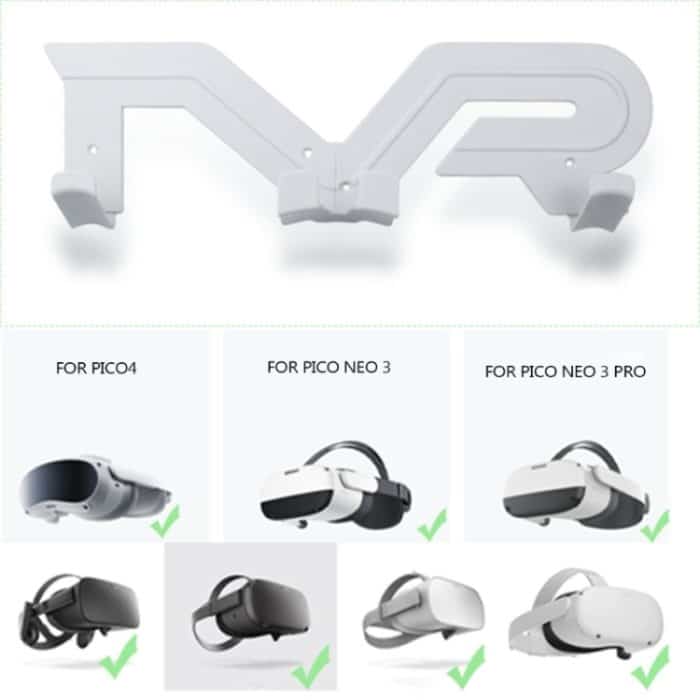 Wandhalterung Displayständer für Oculus Quest 2/Pico Neo 3/Pico 4/Pro VR Zubehör, Wall Bracket White, Wall Bracket Black – Bild 4