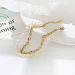 OPK 1263 Double Layer Stacked Edelstahl-Perlenarmband – Bild 2