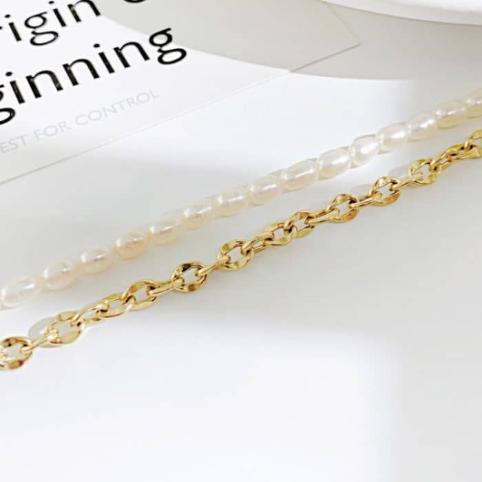 OPK 1263 Double Layer Stacked Edelstahl-Perlenarmband – Bild 3