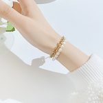 OPK 1263 Double Layer Stacked Edelstahl-Perlenarmband – Bild 4