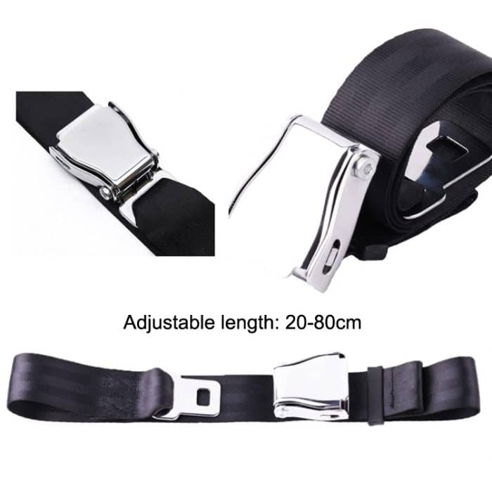 Zweipunkt-Flugzeugschnalle, verstellbares Sicherheitsgurt-Verlängerungsband, Aircraft Buckle Seat Belt(Black), Aircraft Buckle Seat Belt(Gray) – Bild 4