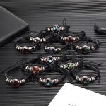 10 Stück Zwölf Sternbilder Mehrschichtiges Perlenarmband aus Rindsleder, Stil: – Bild 2