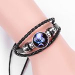10 Stück Zwölf Sternbilder Leuchtendes Armband Retro Lederseil Gewebtes Armband, Stil: – Bild 5