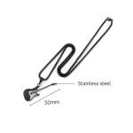 OPK 1989 Persönlichkeit Edelstahl Gitarre Anhänger Titan Stahl Halskette – Bild 3