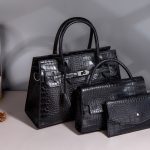 Diagonale 3-in-1-Umhängetasche mit Krokodilmuster und großer Kapazität – Bild 6