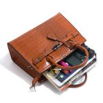 Diagonale 3-in-1-Umhängetasche mit Krokodilmuster und großer Kapazität – Bild 4