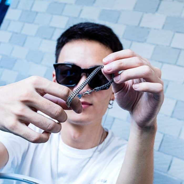 Retro-Stil Titanstahl Herrenarmband Persönliches Zubehör – Bild 5