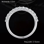 Ring aus Sterlingsilber mit S925-Beschichtung, vergoldeter Reihen-Moissanit-Ring – Bild 4