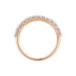 Ring aus Sterlingsilber mit S925-Beschichtung, vergoldeter Reihen-Moissanit-Ring