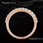 Ring aus Sterlingsilber mit S925-Beschichtung, vergoldeter Reihen-Moissanit-Ring – Bild 4