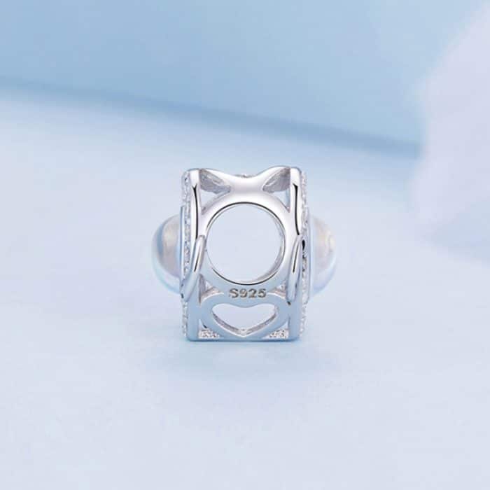 S925 Sterling Silber Zirkon Infinity Herz Armband Perlen – Bild 3