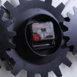 60 cm große Vintage-Wanduhr aus Eisen mit rundem Zahnrad, geräuschlos, große Kunstuhr – Bild 4