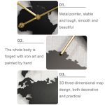 0818 3D Stereo Weltkarte Kunst Wanddekoration Uhr Runde Wanduhr – Bild 4