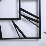 2053 58 cm Vintage Wohnzimmer Schmiedeeisen quadratische römische Metallwanduhr, Black+Gold Needle, Black+Black Needle, Gold+Gold Needle – Bild 3