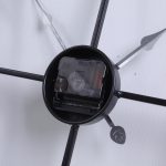 2053 58 cm Vintage Wohnzimmer Schmiedeeisen quadratische römische Metallwanduhr, Black+Gold Needle, Black+Black Needle, Gold+Gold Needle – Bild 5