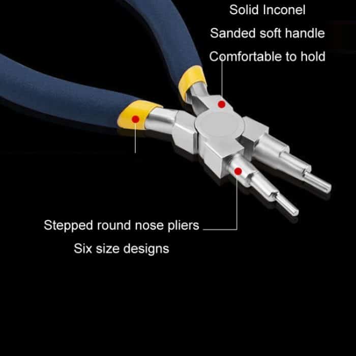Sechsteilige Anti-Rost-Zange mit rundem Mund und Handaufzugswerkzeug für Schmuck – Bild 4
