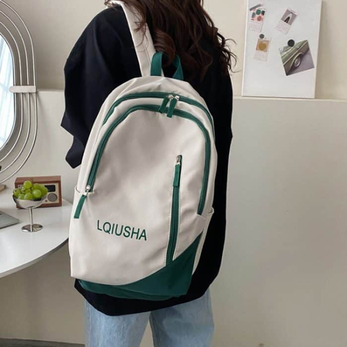 Schulranzen-Rucksack für Mädchen, großes Fassungsvermögen, leichter Studentenrucksack, 109036 White, 109036 Green, 109036 Black, 109036 Pink – Bild 1