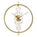 YX0801 Einfache Kunst Wohnzimmer Hintergrund Wanddekoration Uhr Mute Wanduhr, 60cm Gold, 80cm Gold, 60cm Black, 80cm Black