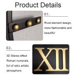 YX8836 Home Decor Wanduhr Schmiedeeisen Nietenwaage Stille Uhr, Größe:, 60cm, 80cm – Bild 4