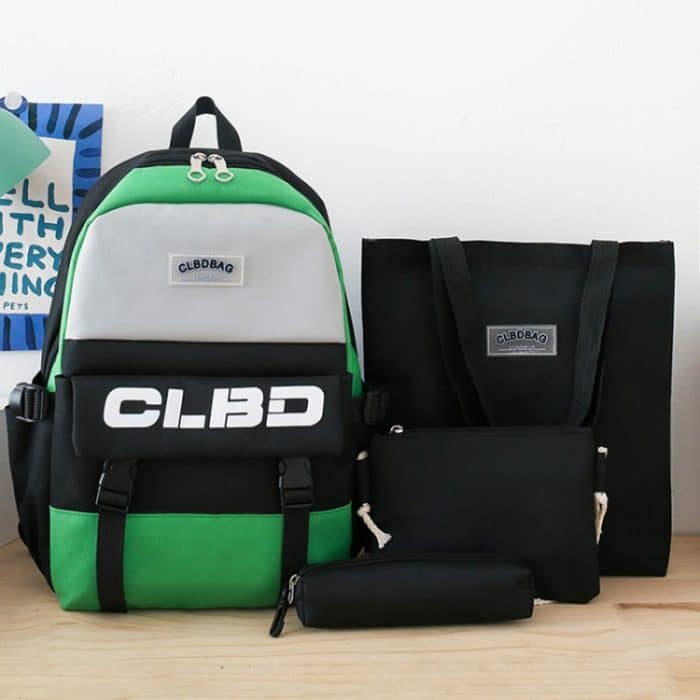 4-in-1-Schultasche für Schüler, leicht, Umhängetasche, großes Fassungsvermögen, 4 In 1 Purple, 4 In 1 Green, 4 In 1 Blue, 4 In 1 Pink – Bild 1