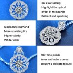 XMA008 Kirschhalskette 925 Silber Mosan-Diamant-Schlüsselbein-Anhänger – Bild 4