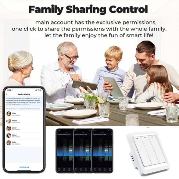 Tuya ZigBee Smart Single-Fire Zero-Fire Sharing Switch Telefonsteuerung Sprachpanel EU-Stecker, Spezifikationen:, 1 Button, 2 Buttons, 3 Buttons – Bild 6