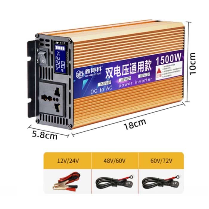 XINBOKE Universal Positive Wave Car Inverter Home Solar Inverter, 12V/24V 1500W To 220V 700W, 48V/60V 1500W To 220V 700W, 60V/72V 1500W To 220V 700W, 12V/24V 3000W To 220V 1200W, 48V/60V 3000W To 220V 1200W, 60V/72V 3000W To 220V 1200W – Bild 5