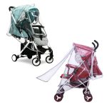 Kinderwagen-Regenschutz, winddicht, staubdicht, Regenmantel, hohe Landschaft, spezieller Regenschutz, EVA Half Open Window Rain Cover, EVA Double Open Zipper Rain Cover – Bild 2