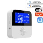 Tuya WIFI Temperatur- und Feuchtigkeitssensor mit 2,9-Zoll-LCD-Display, Spezifikation:, Only Sensor, With Sensing Line