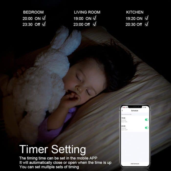 Tuya ZigBee Zero Firewire Touch Wand-Fernbedienungsschalter, Lichtsteuerung, Sprachschalter, EU-Stecker, Stil:, 1 Gang (White), 2 Gang (White), 3 Gang (White), 1 Gang (Black), 2 Gang (Black), 3 Gang (Black) – Bild 6