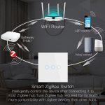 Tuya ZigBee Zero Firewire Touch Wand-Fernbedienungsschalter, Lichtsteuerung, Sprachschalter, EU-Stecker, Stil:, 1 Gang (White), 2 Gang (White), 3 Gang (White), 1 Gang (Black), 2 Gang (Black), 3 Gang (Black) – Bild 9