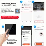 Tuya ZigBee Zero Firewire Touch Wand-Fernbedienungsschalter, Lichtsteuerung, Sprachschalter, EU-Stecker, Stil:, 1 Gang (White), 2 Gang (White), 3 Gang (White), 1 Gang (Black), 2 Gang (Black), 3 Gang (Black) – Bild 10