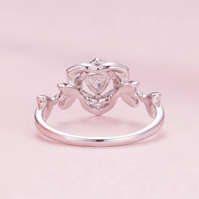 Sterlingsilber S925 vergoldeter Rosenring – Bild 3